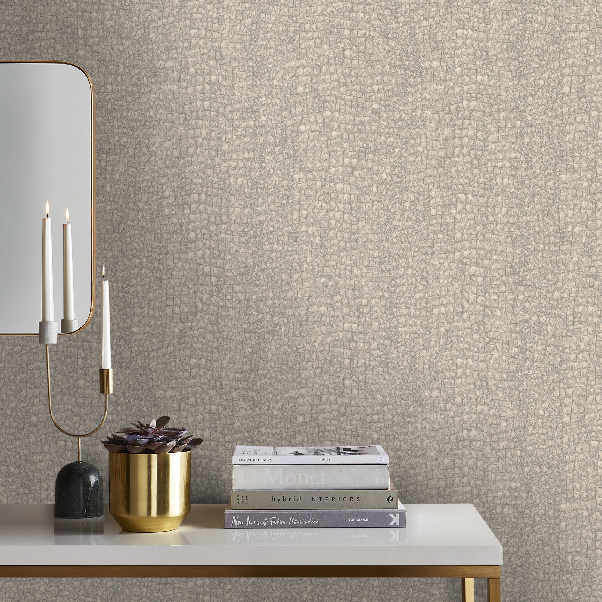 Tapet Sublime Kroko Taupe