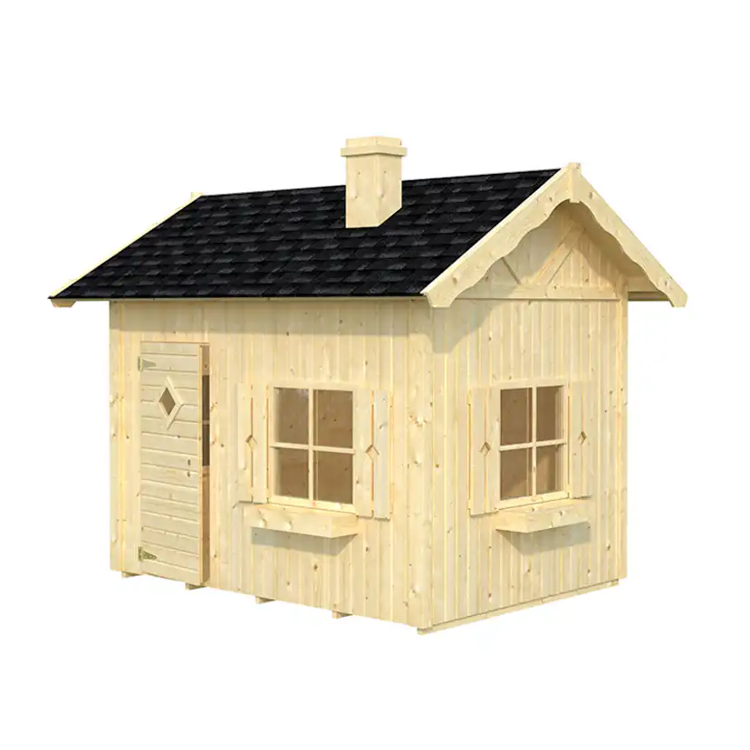 Lekstuga Palmako Grete 3,7 m² Trästuga med Sadeltak