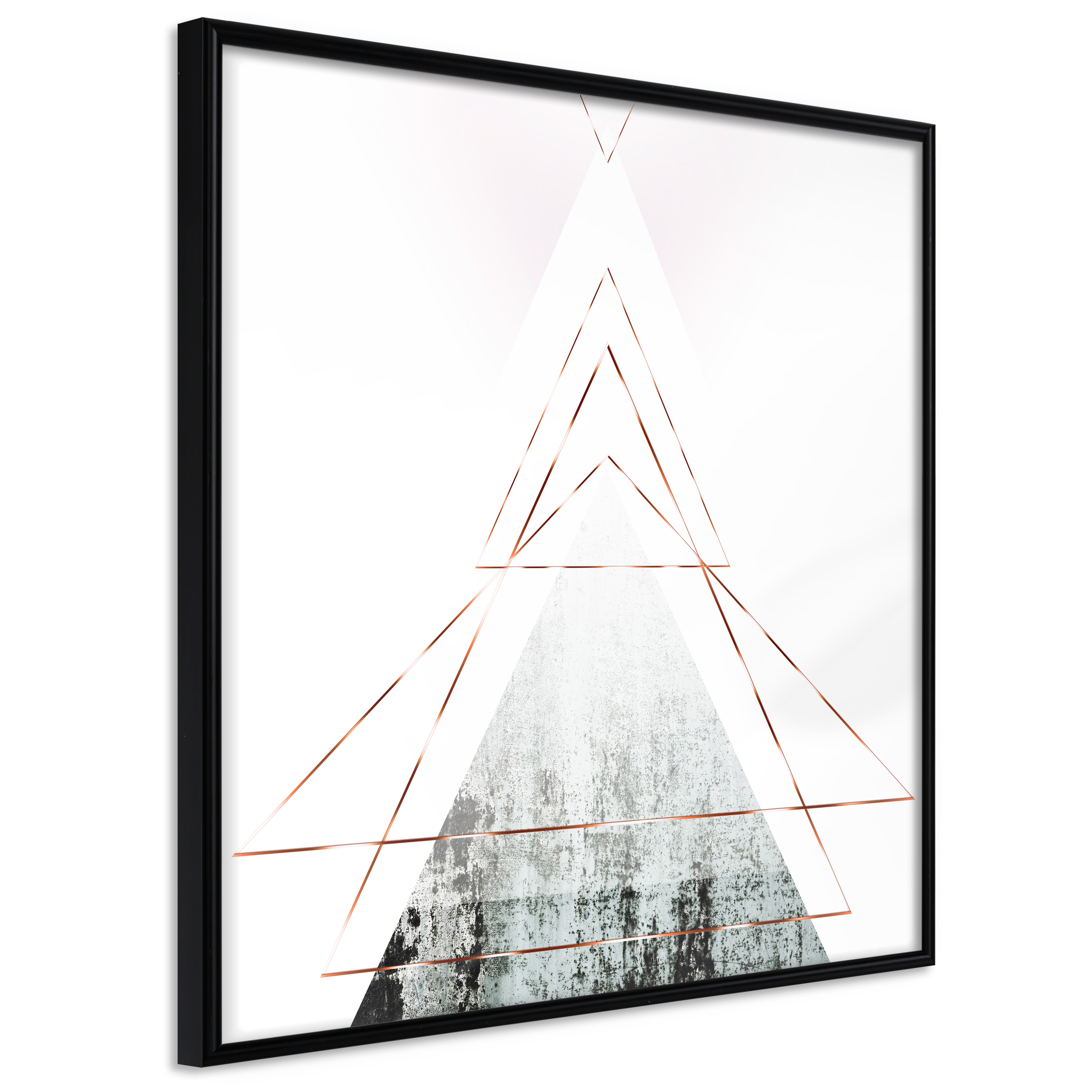 Affisch - Geometric Abstraction (Square) [Poster] 30x30 Svart ram, 30x30 cm