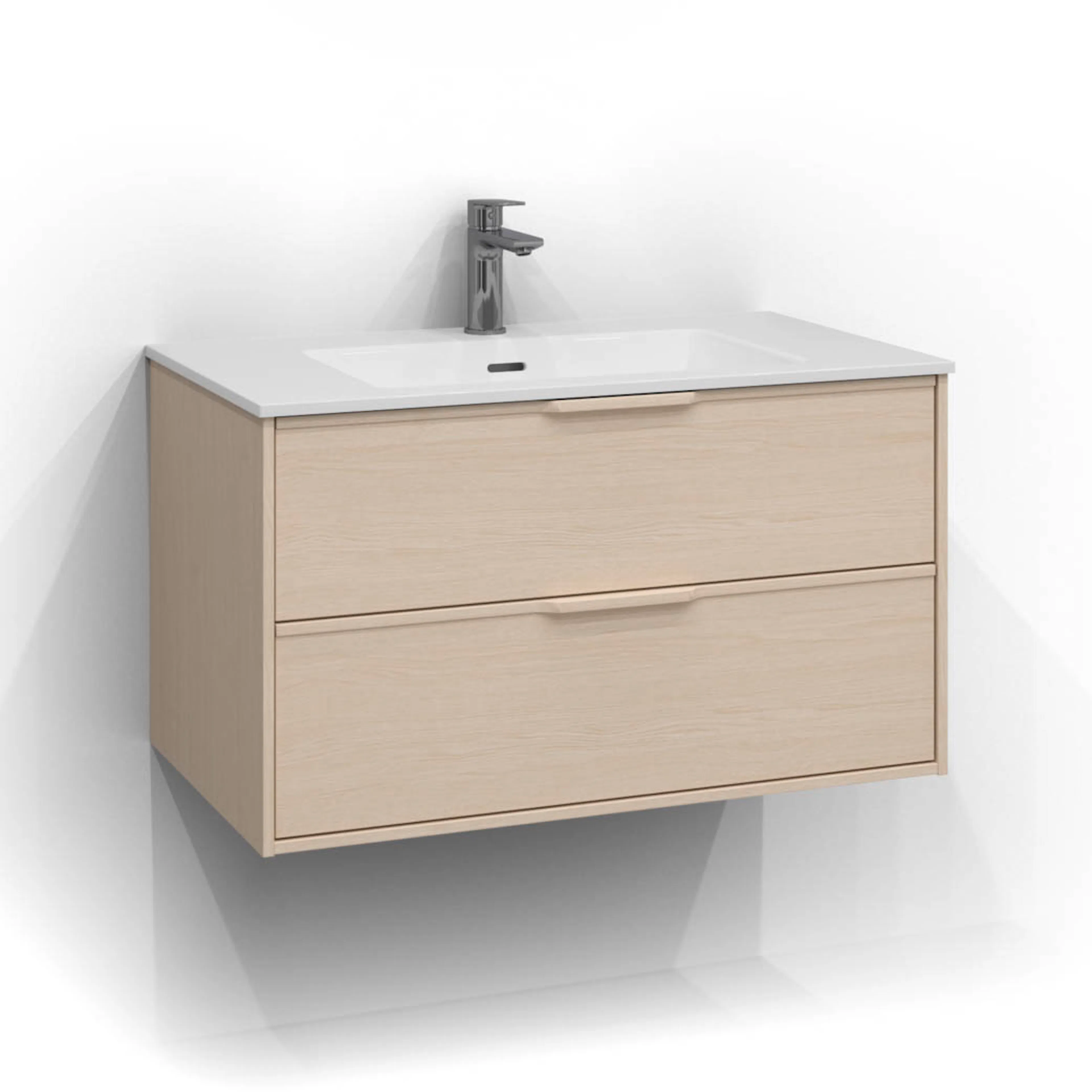 Epos Underdel Relief 80x45 Vit ask 2Låd Intht Vit Ask, Relief, Integrerat handtag