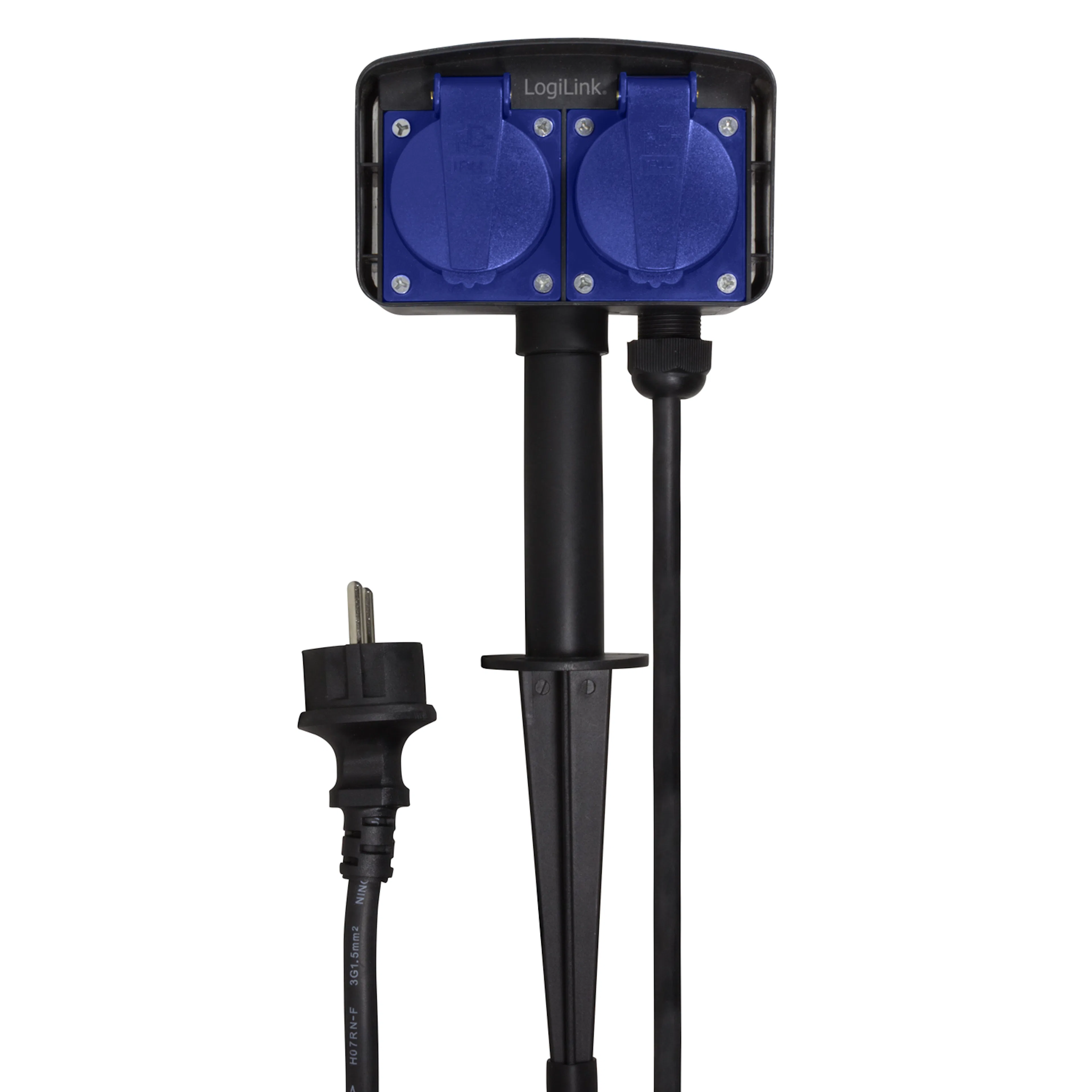 Grenuttag LogiLink 2-vägs Med Spett Utomhusbruk 2 m