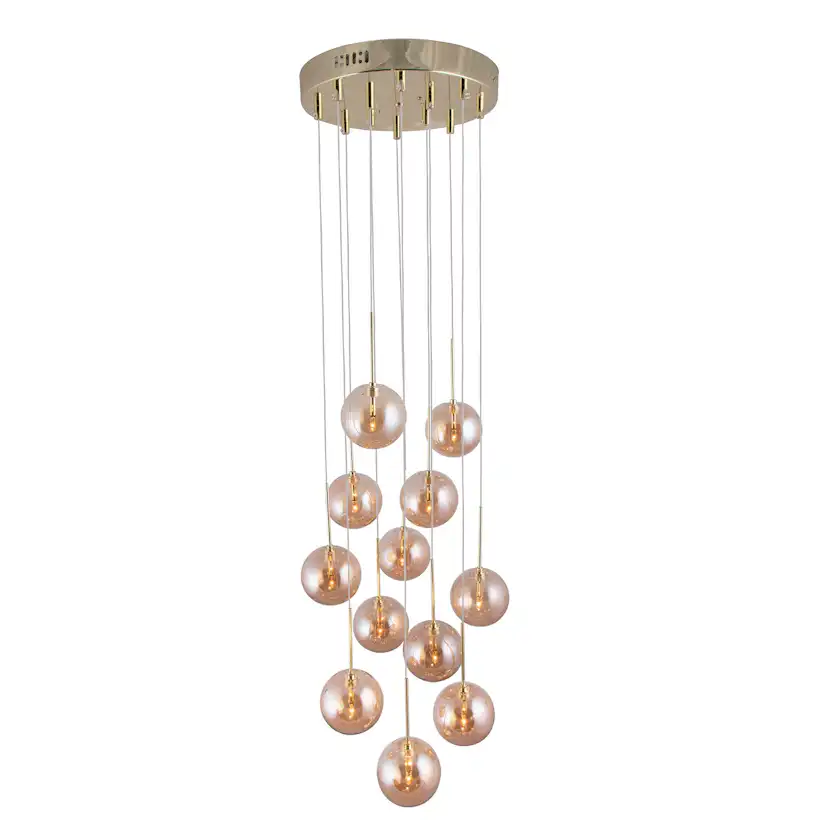 Taklampa Globen Lighting Skyfall Amber