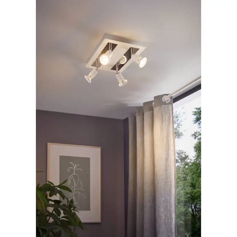 Spotlight Eglo Sarria Kvadrat Vit, Krom