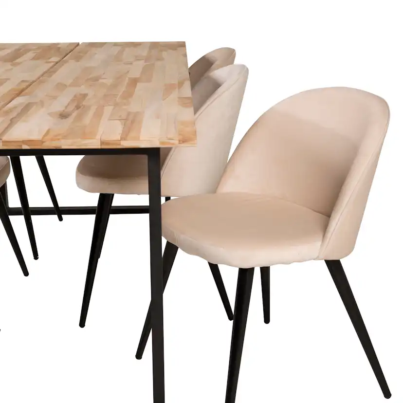 Matgrupp Venture Home Cirebon 200x90 med 6 Velvet Stolar