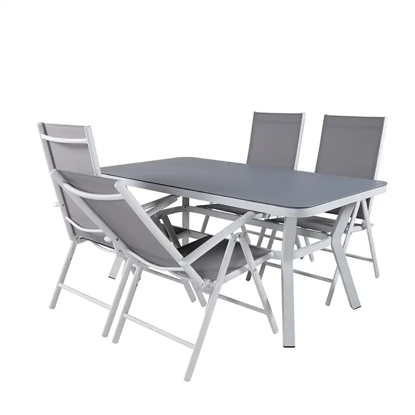 Matgrupp Venture Home Vyn med 4 Bend Matstolar