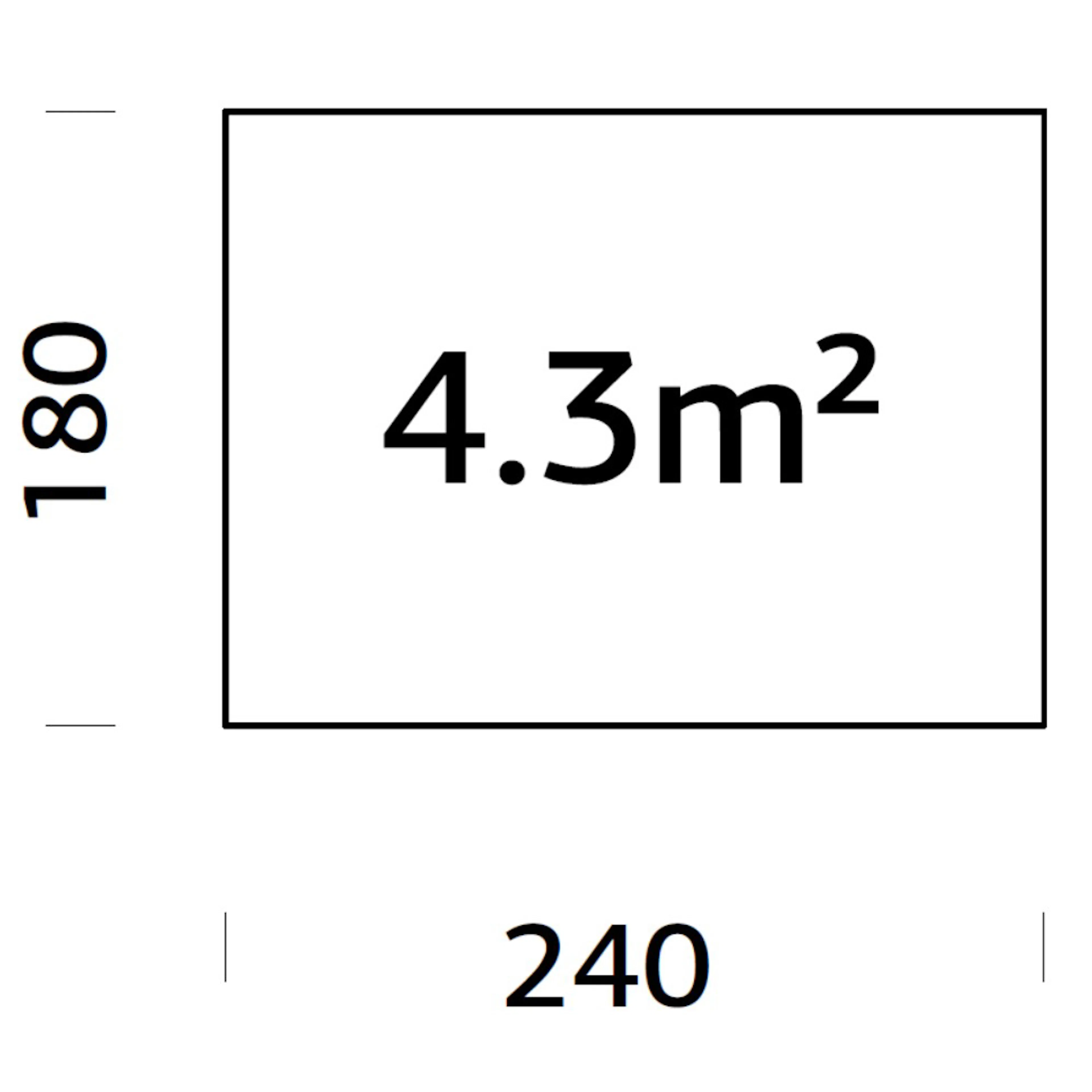 Träbalksgrund Palmako 2,4x1,8 m (inkl. LogFoot)