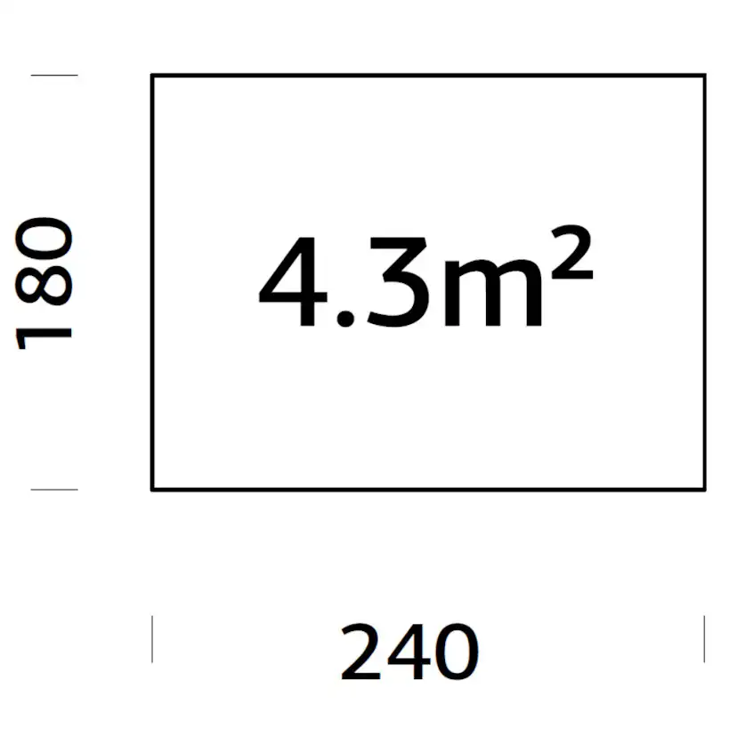 Träbalksgrund Palmako 2,4x1,8 m (inkl. LogFoot)