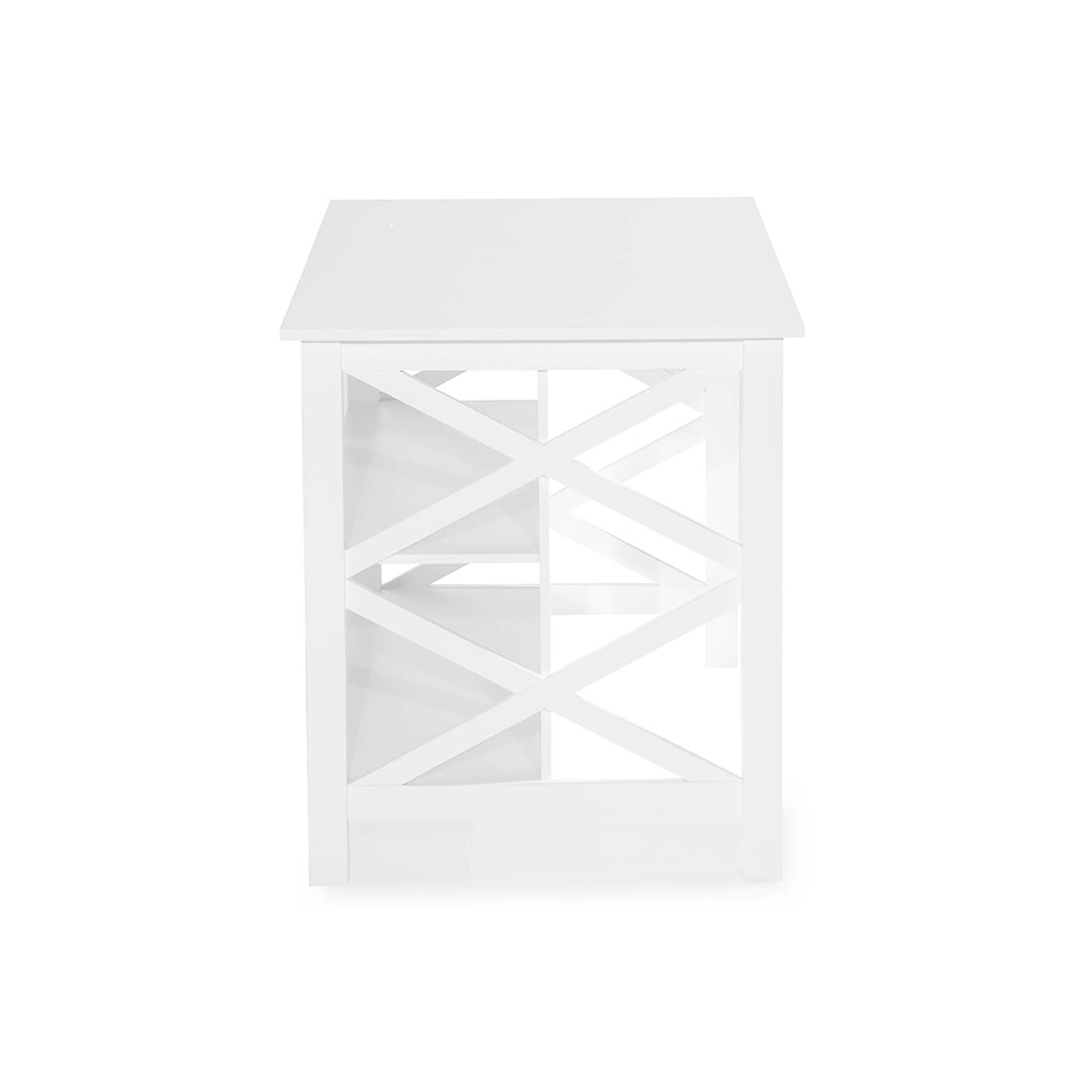 Köksö In Living Milla Vit MDF 135x80x90 cm Fristående med Förvaring