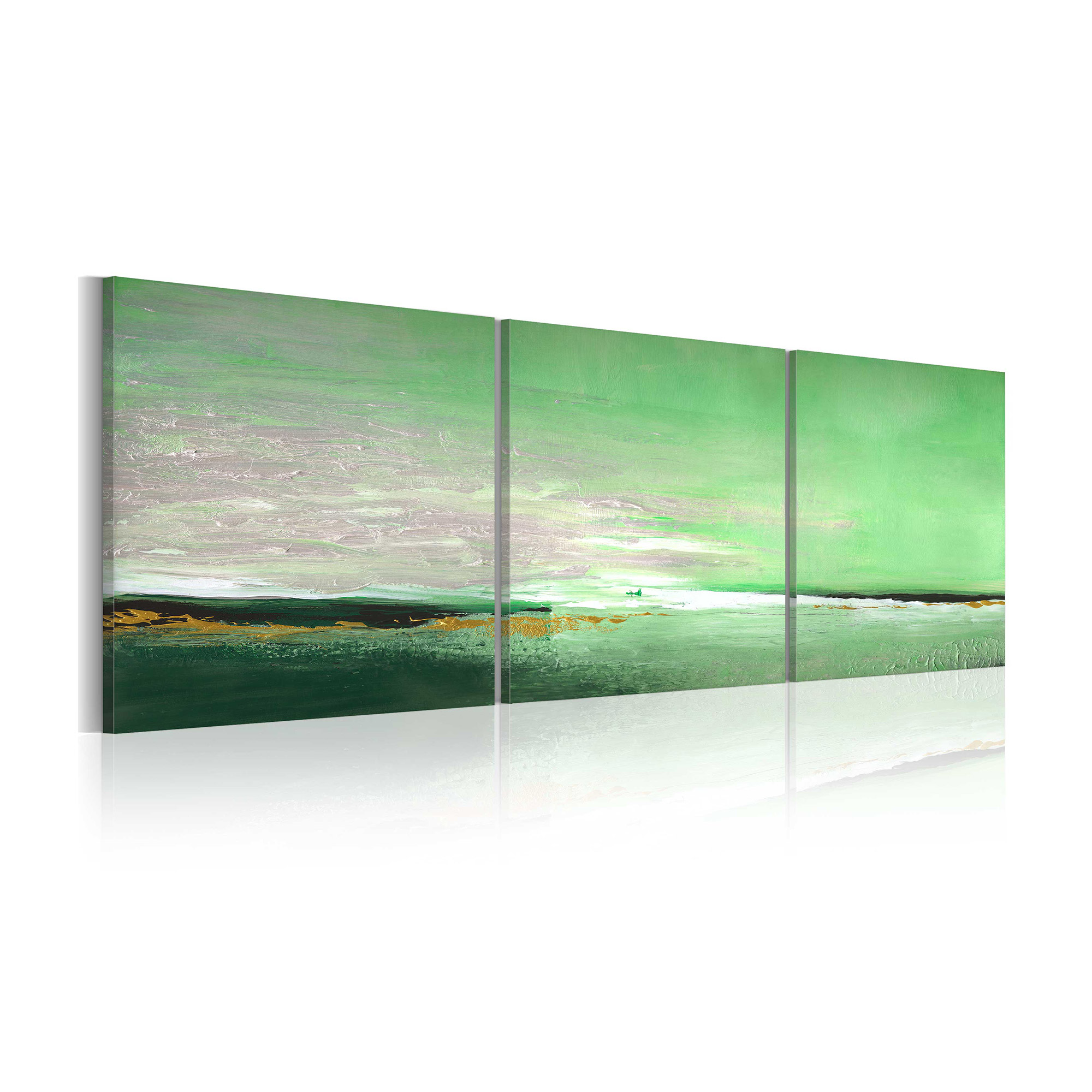 Handmålad Tavla Arkiio  SeaGrön Kust 150x50