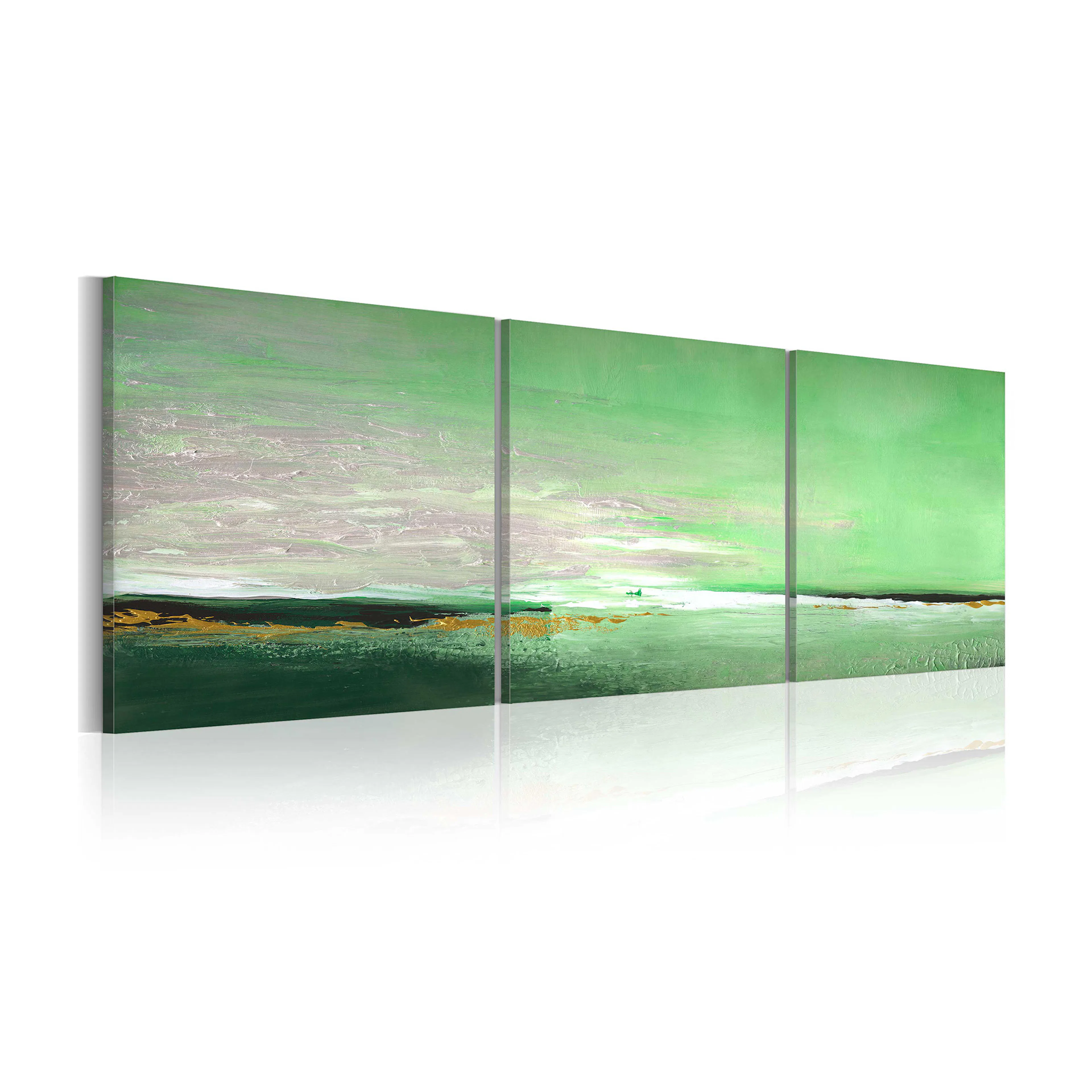 Handmålad Tavla Arkiio  SeaGrön Kust 150x50