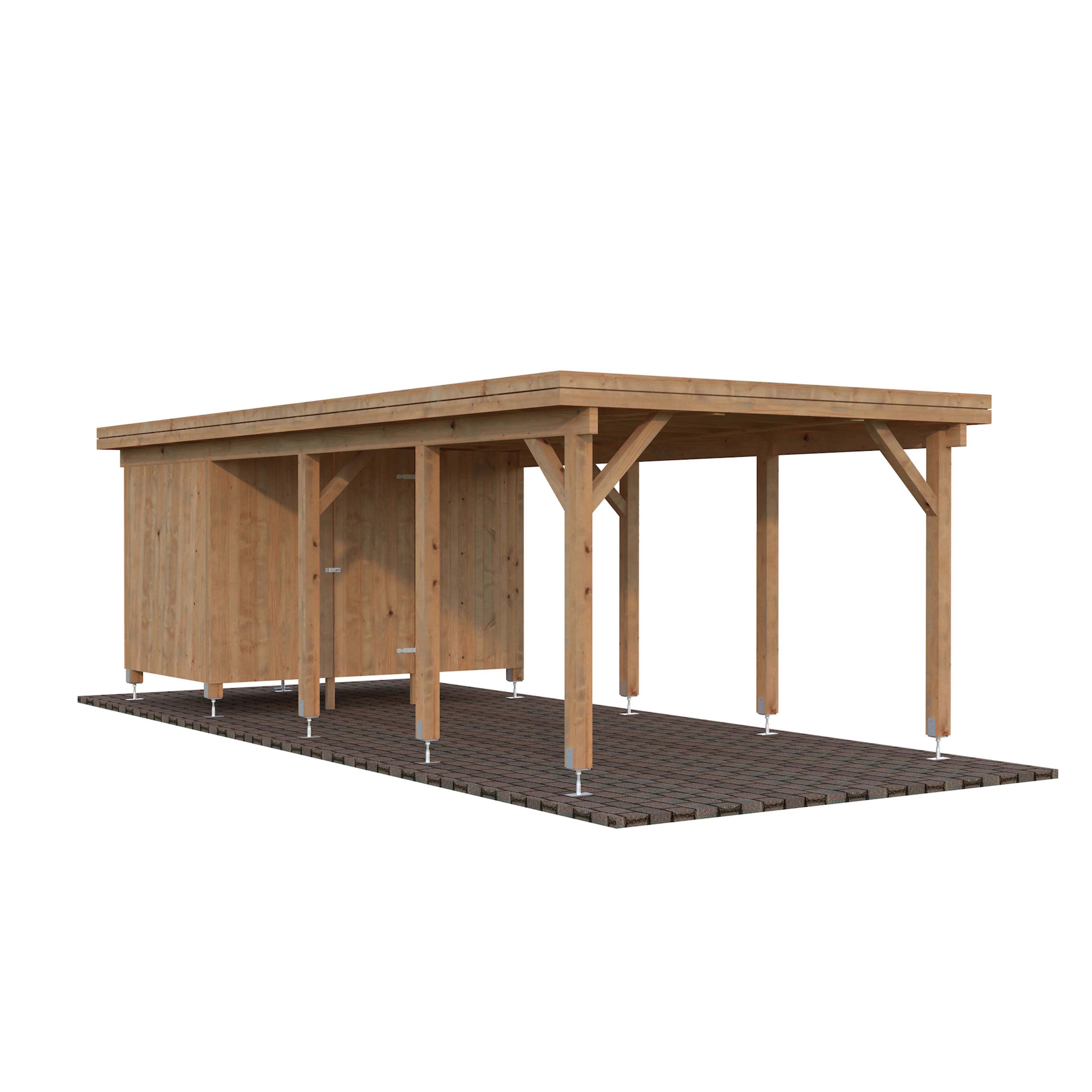 Karl 23,1 m2 with shed BNDIP Impregnerad brun