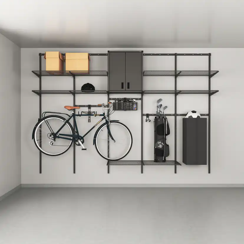 Familjeförvaring Elfa Ready Solution 2 Garage+ B: 3103 mm med Täcklist