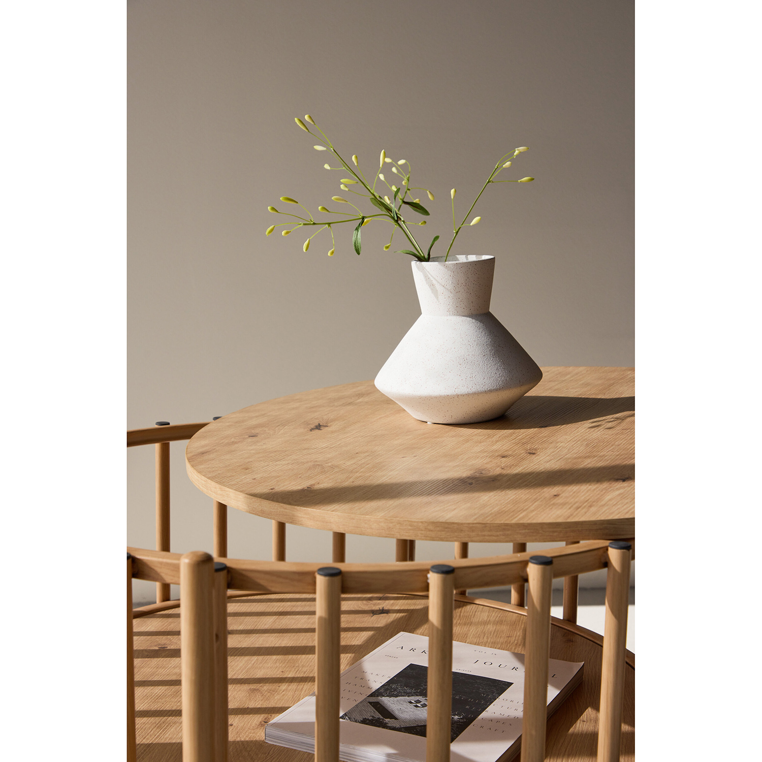 Soffbord Venture Home Rubbo Ø80x50 cm med Förvaring