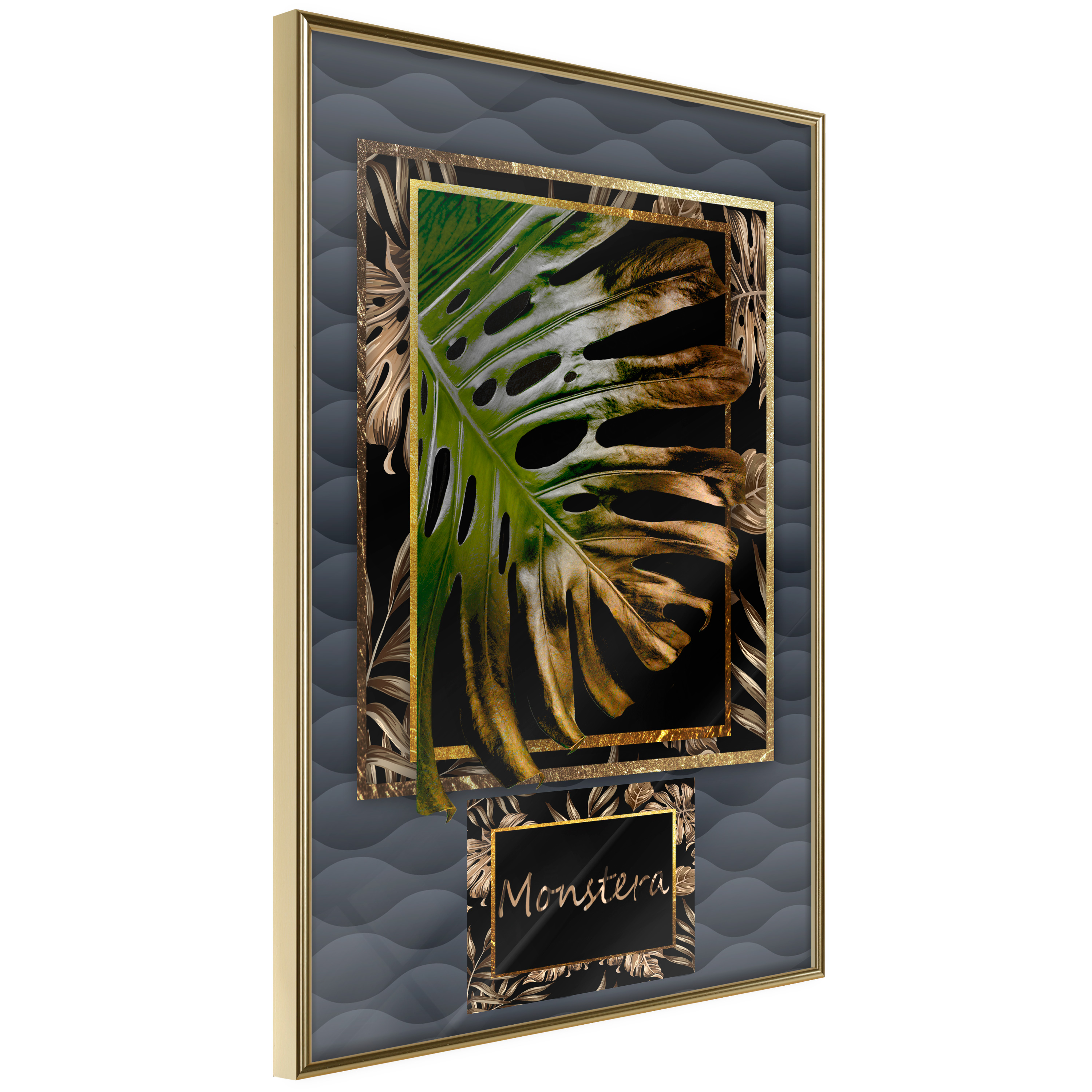Poster Artgeist Affisch Gilded Monstera