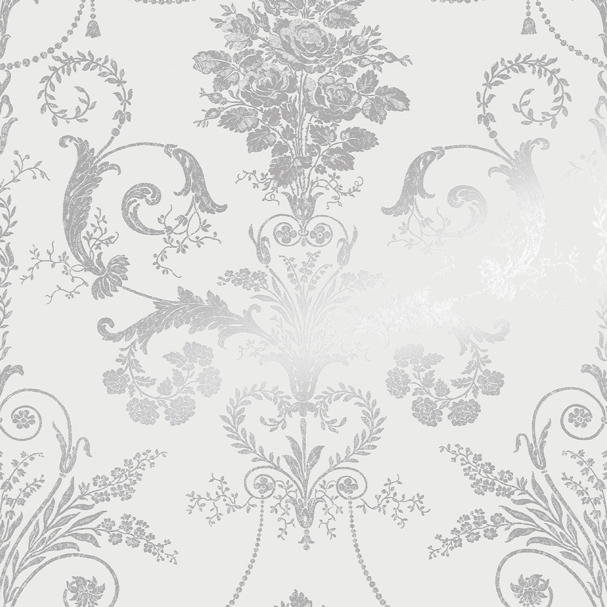 Tapet Laura Ashley Josette Metallic Silver