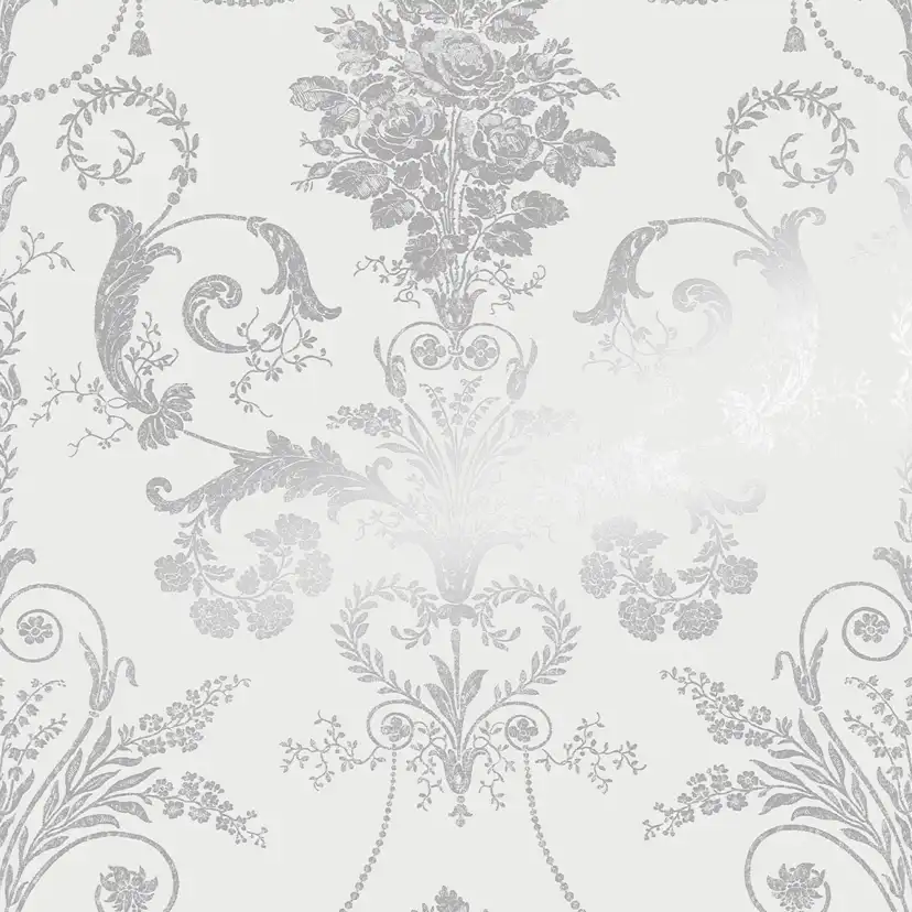 Tapet Laura Ashley Josette Metallic Silver
