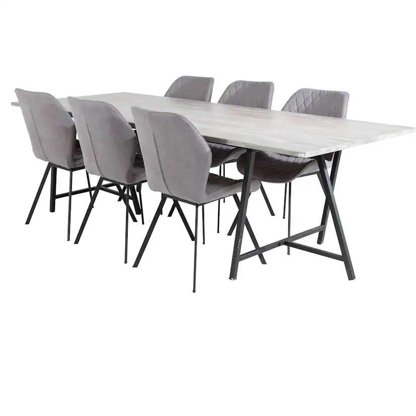 Matgrupp Venture Home Jenni med 6 Geneva Stolar