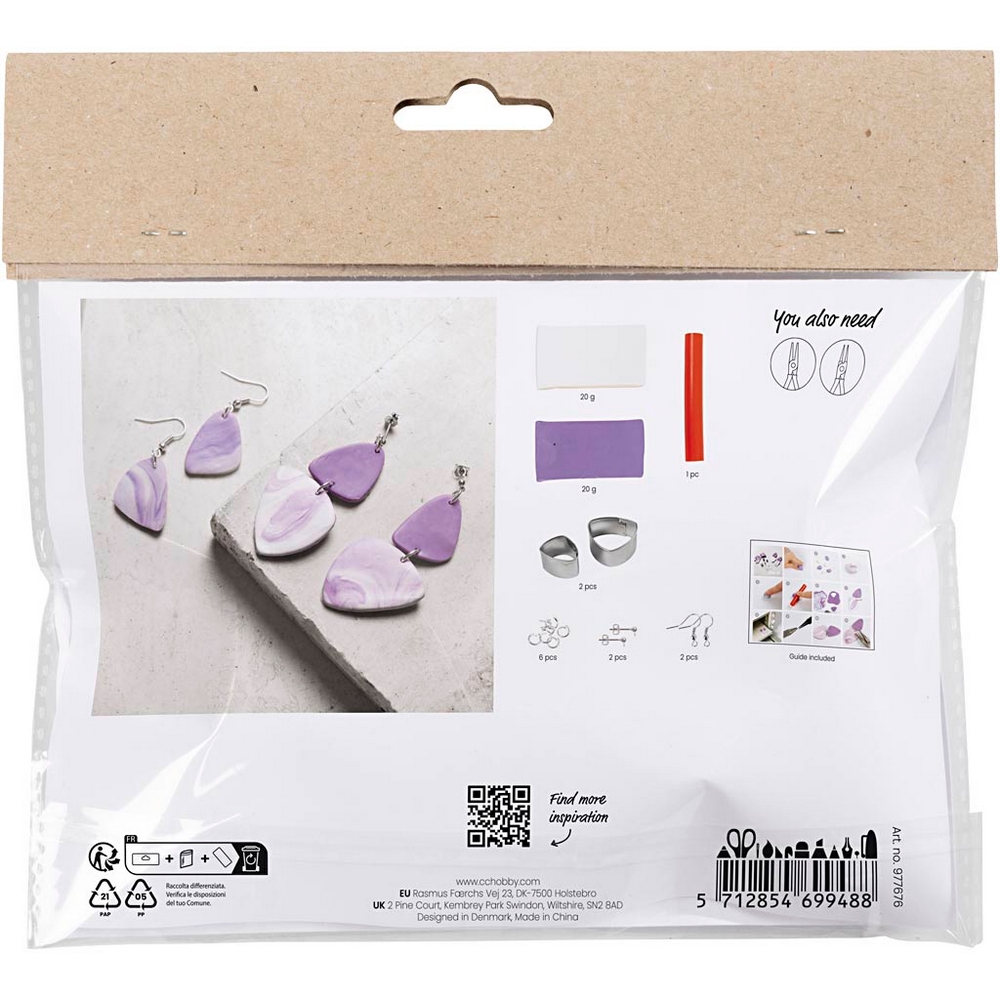 DIY-kit Creativ Company Smycken Marmorerade Örhängen