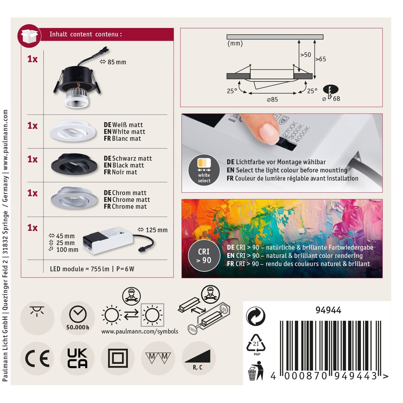 Downlight Paulmann Viona