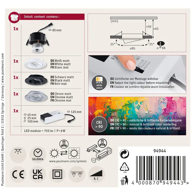 Downlight Paulmann Viona
