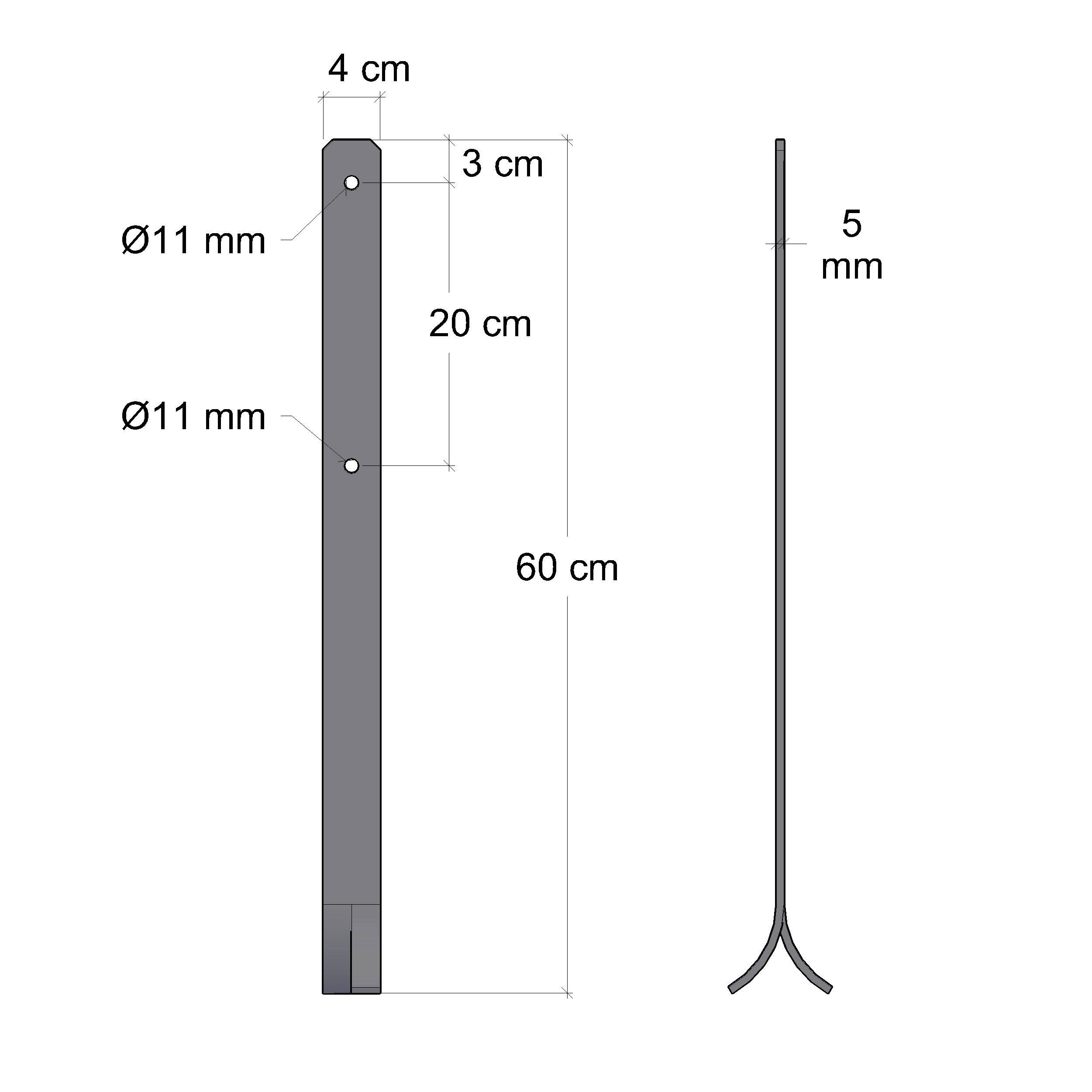 Stolpfot PLUS Universal Svart 2-pack