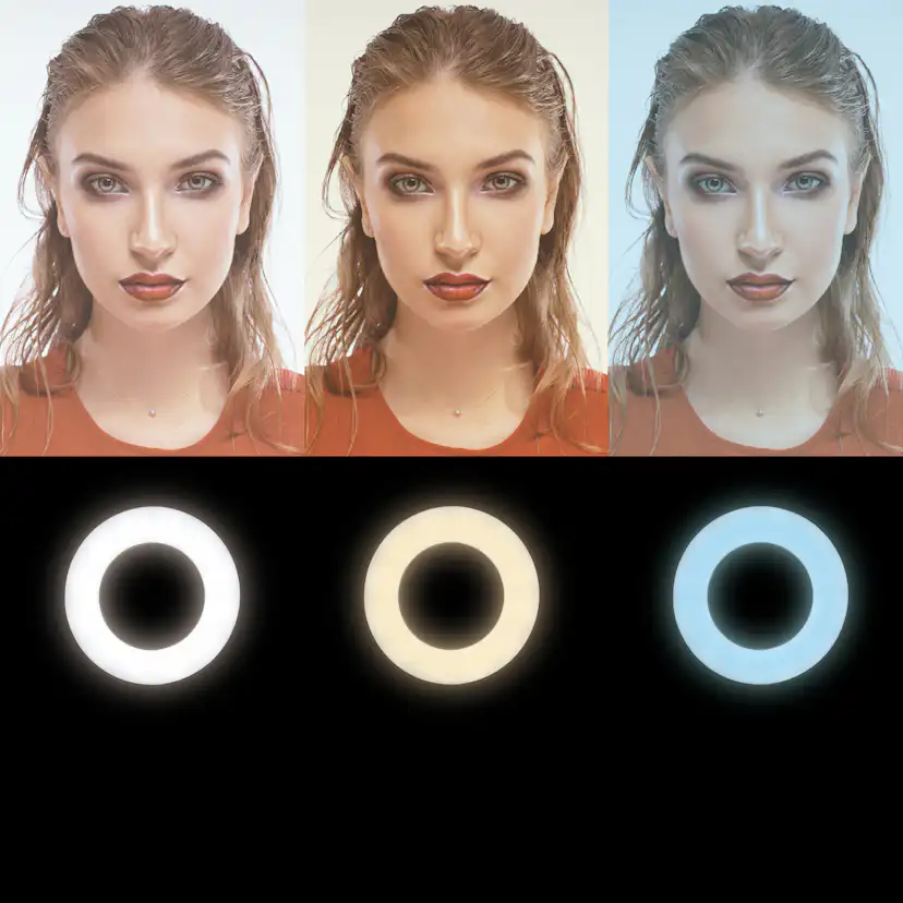 Ljusring LogiLink För Smartphone Ø25cm Med Bordsstativ