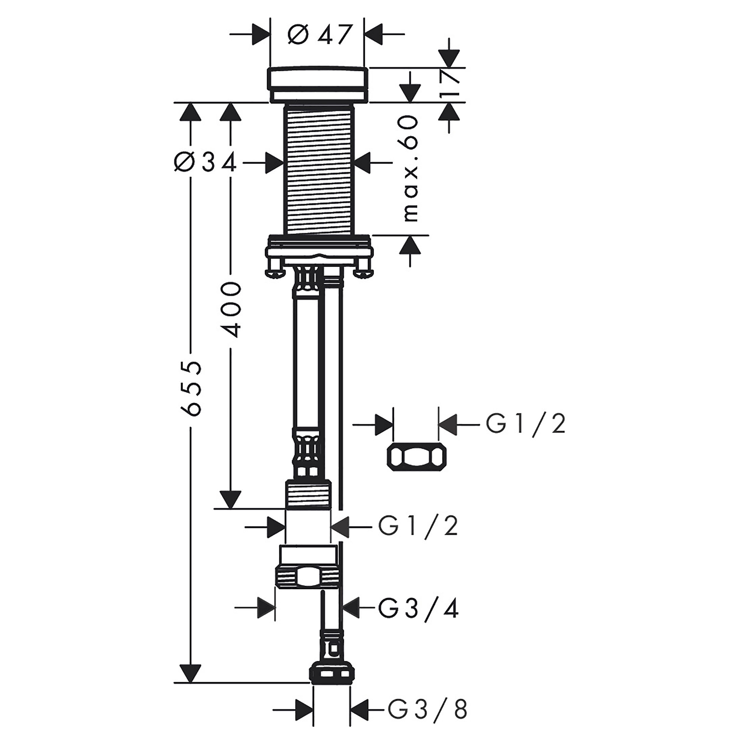Diskmaskinsavstängning Hansgrohe M54 F21