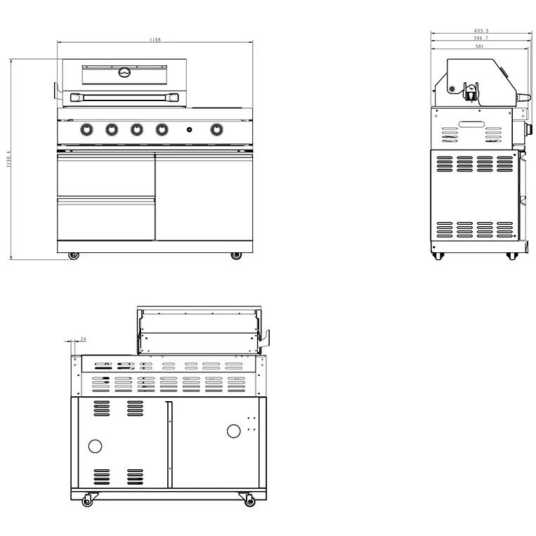 Fristående utekök Myoutdoorkitchen Pure Plus Black