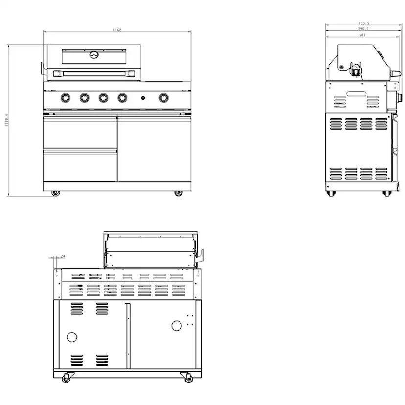 Fristående utekök Myoutdoorkitchen Pure Compact Black
