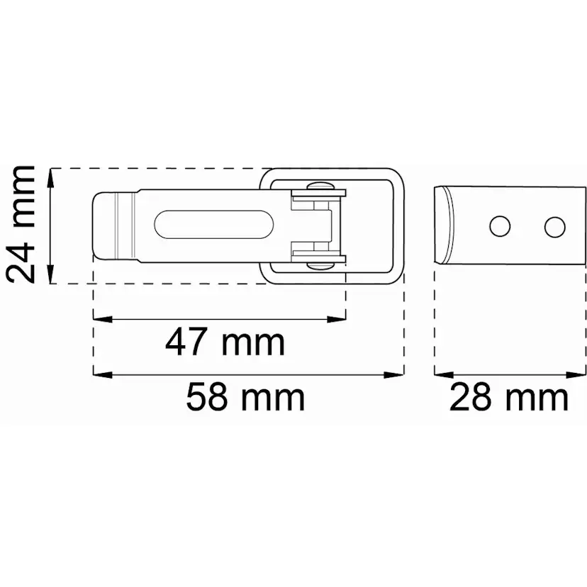 Excenterlås Habo Elförzinkad 80 mm