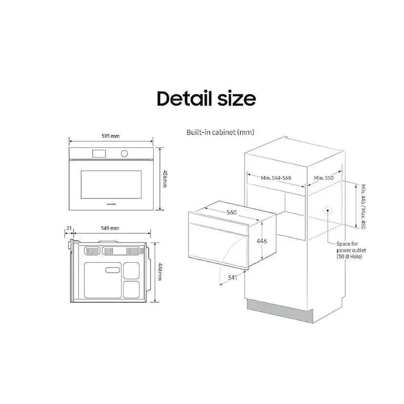 Kombiugn Samsung Series 4 NQ5B4553FBB/U1 Svart med Wi-Fi och Mikrougnskombi