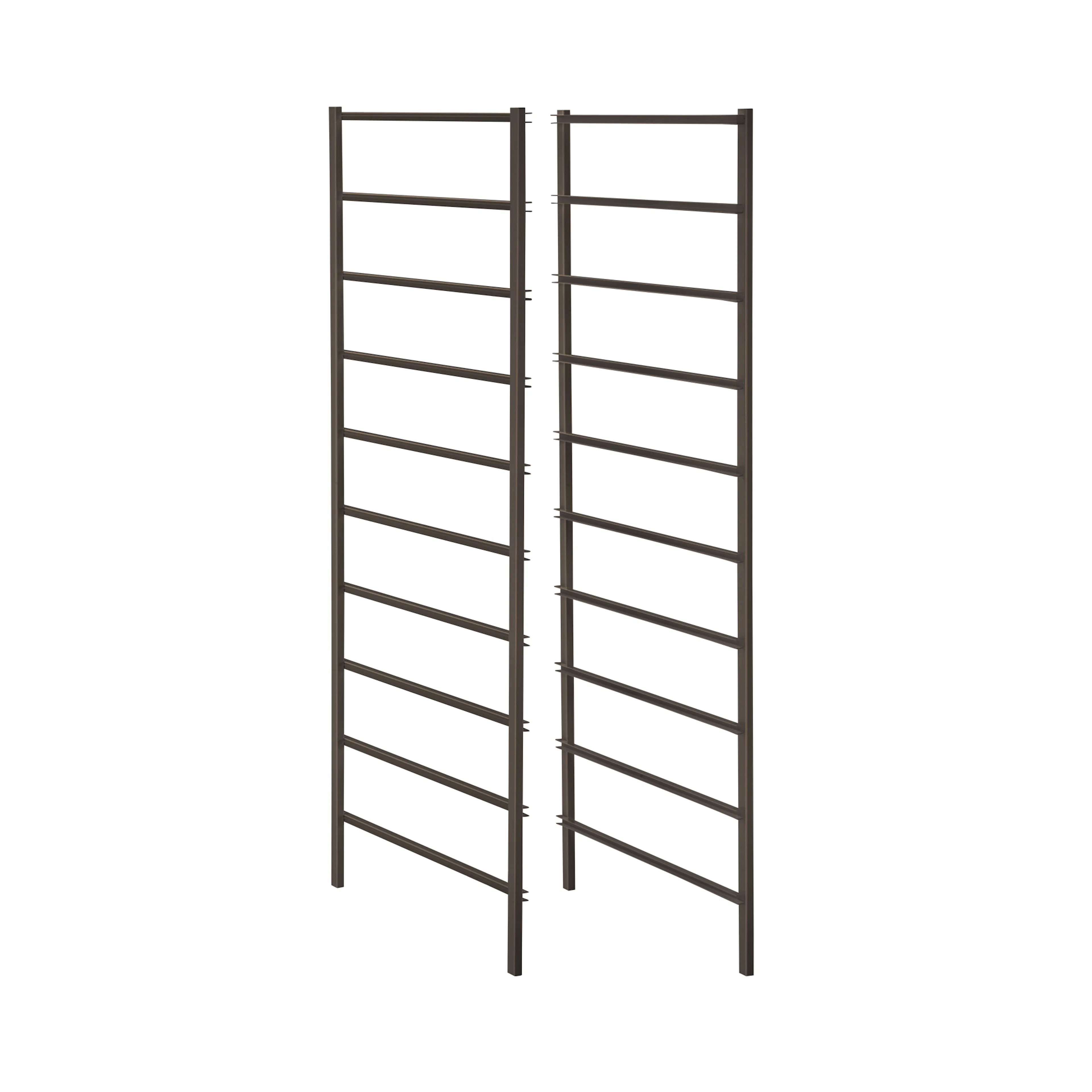 10-skeniga gavelsidor H: 104 Graphite H: 1040 mm, 10-skenigt par, Graphite