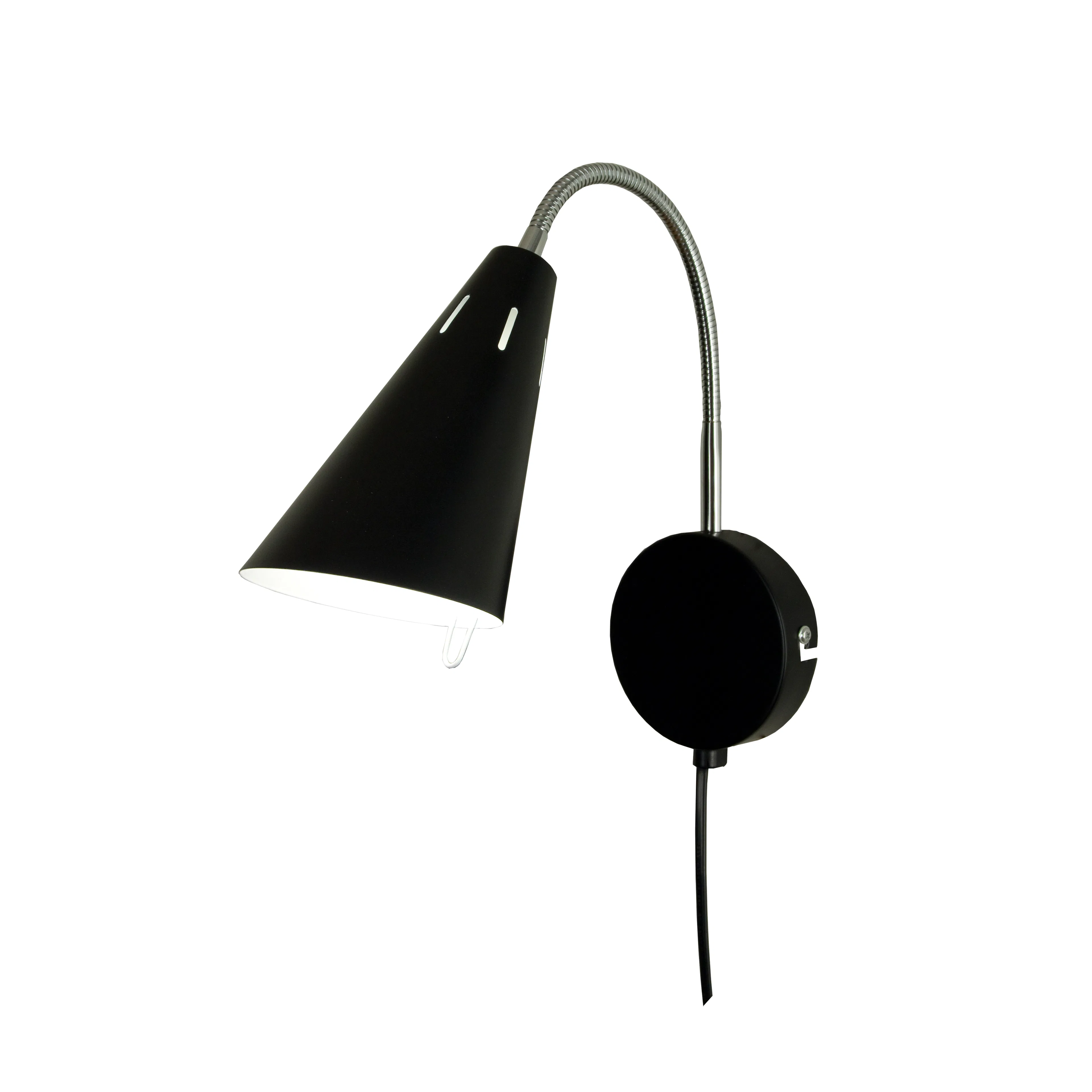 EVA vägglampa, svart/krom Svart/Krom