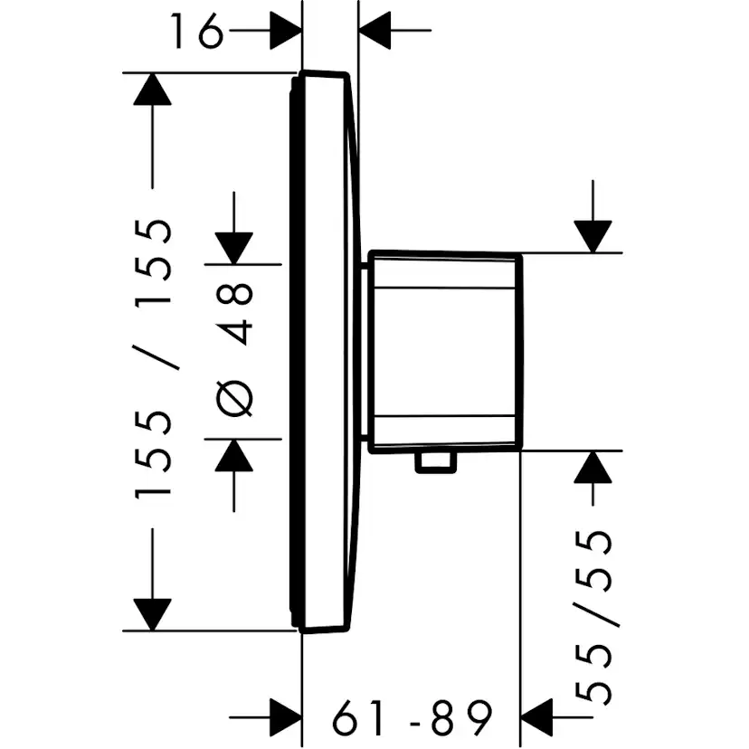 Duschblandare Hansgrohe Ecostat E Highflow