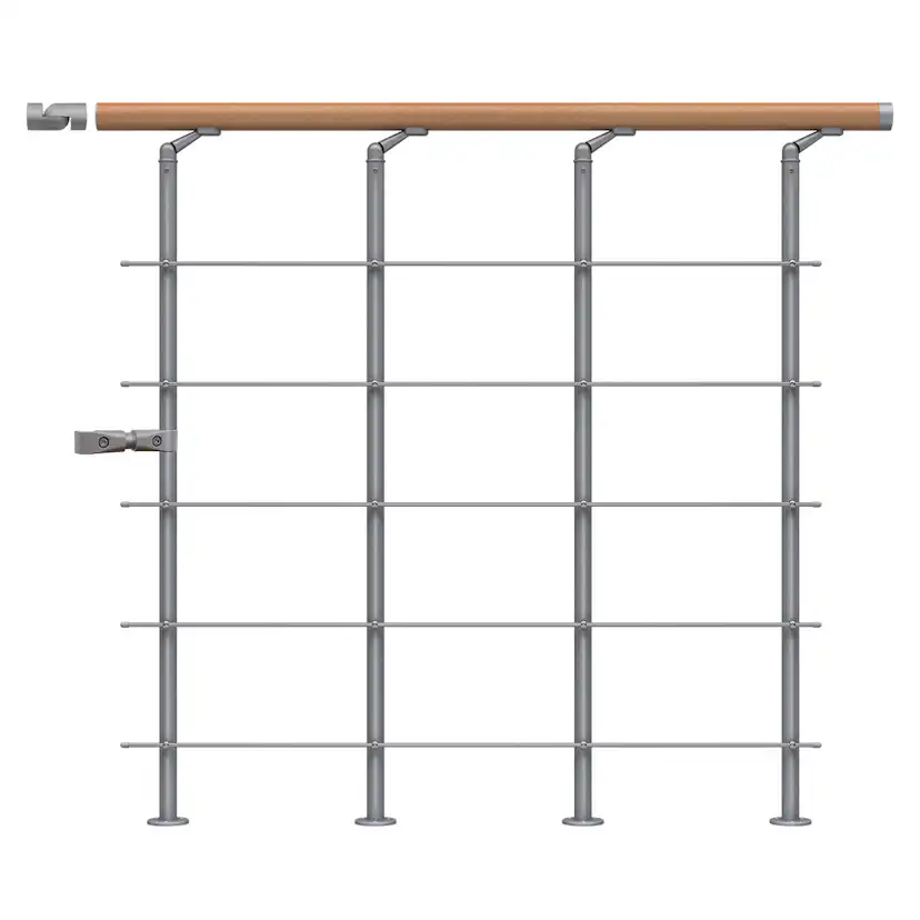 Skyddsräcke STYLE6 bok lackerad start pearl grey Grå