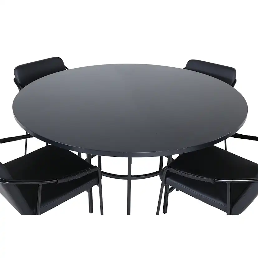 Matgrupp Venture Home Wien med 4 Tjärö Stolar Konstläder