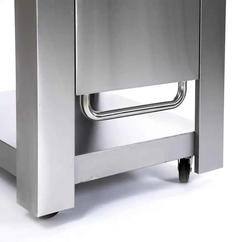 Pizzaugn Metalcraft Milano Vedeldad i Rostfritt Stål med Sidobord