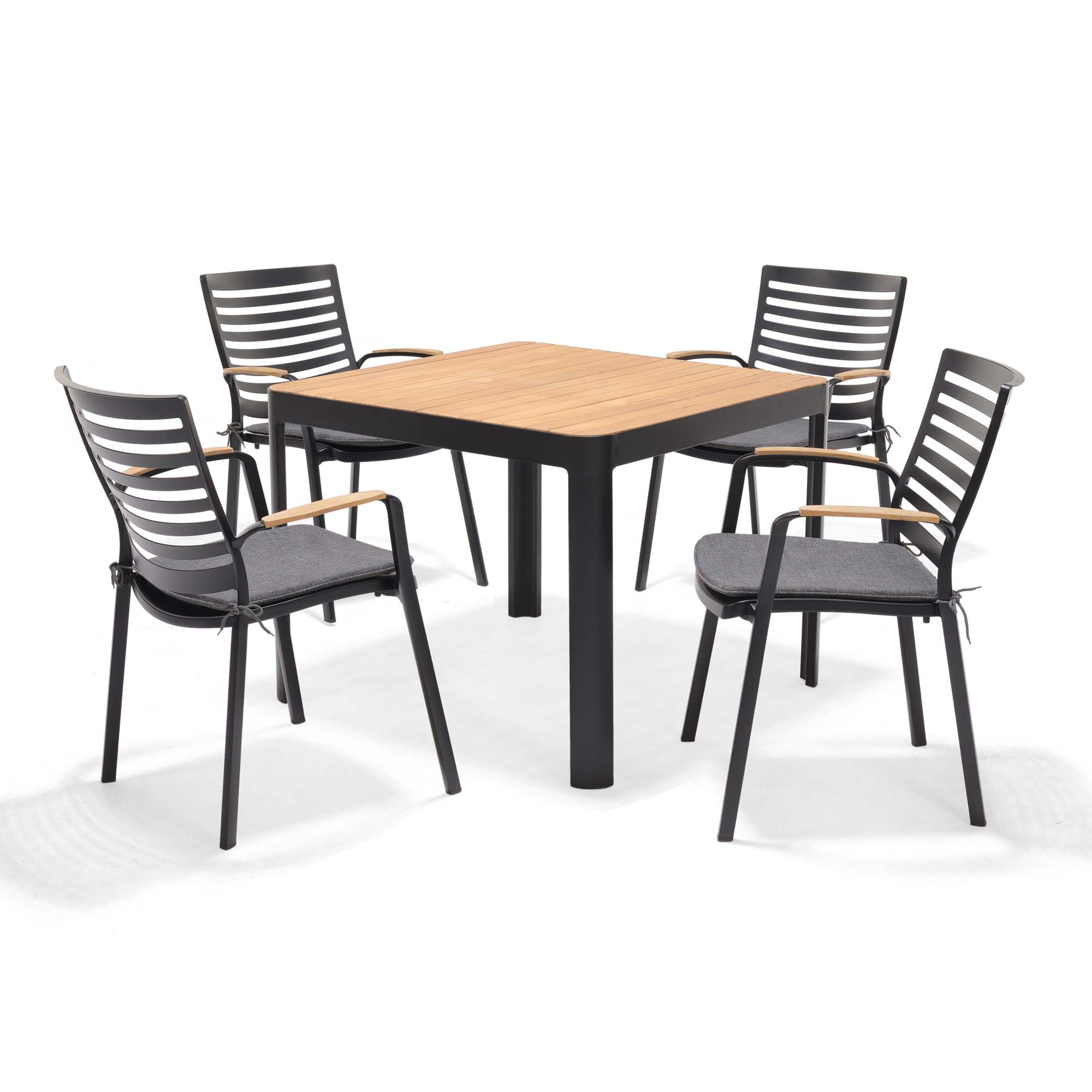 Matgrupp Utomhus LifestyleGarden Portals 95 cm 4 Carver-stolar