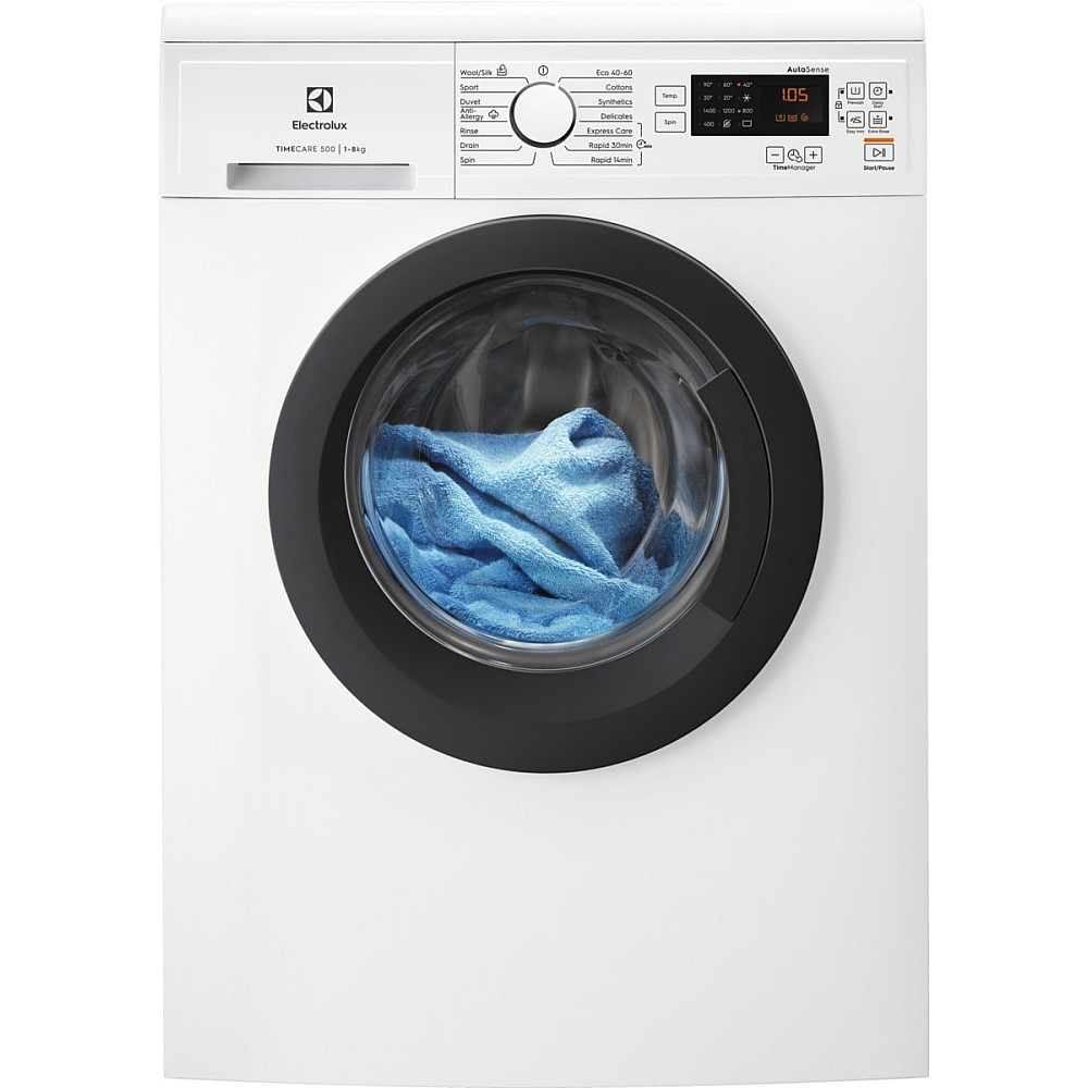 Frontmatad Tvättmaskin Electrolux TimeCare EW2F3148P1 med TimeManager och Soft Drum