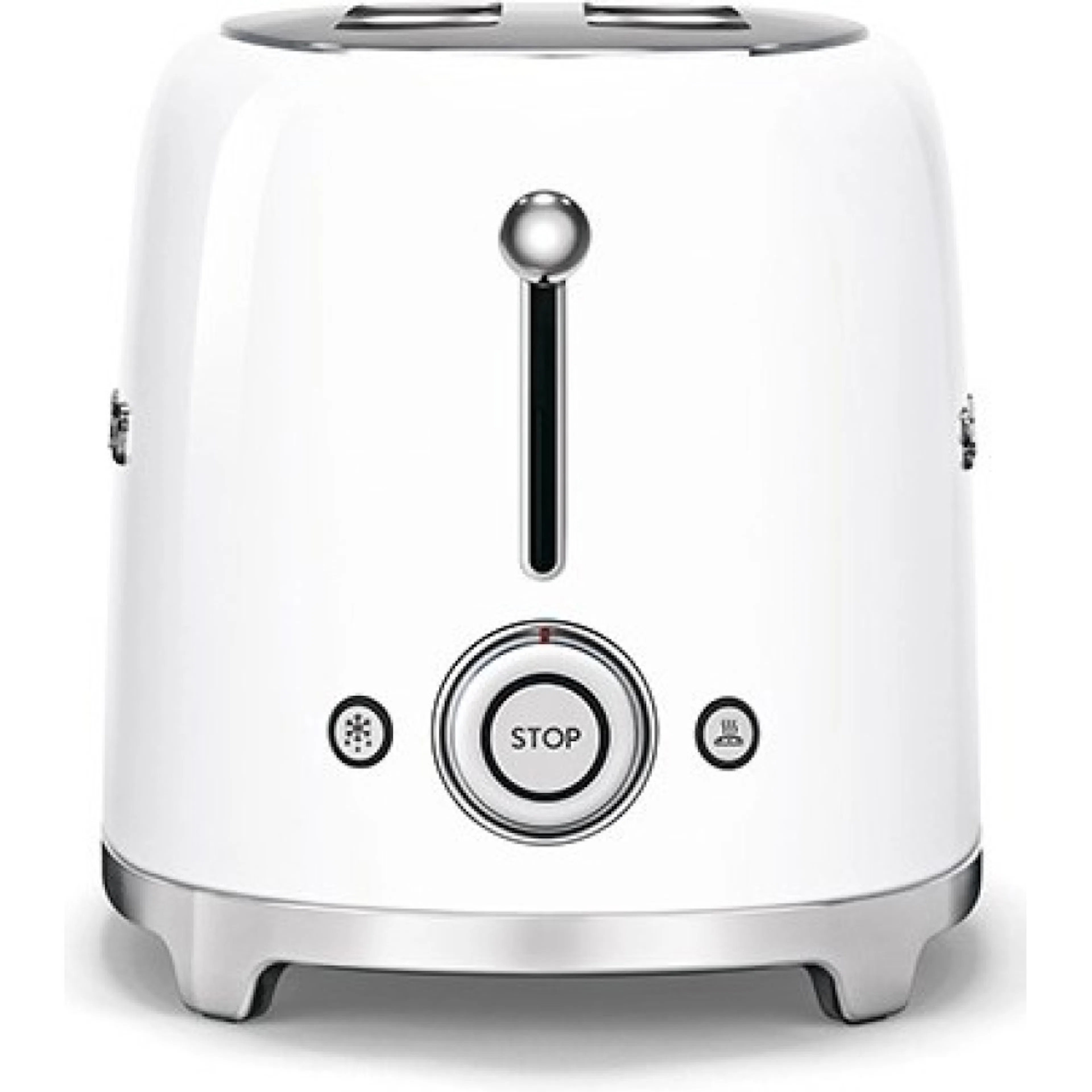 Brödrost Smeg TSF02WHEU Vit 50-tals Retro Design med Extra Breda Fack