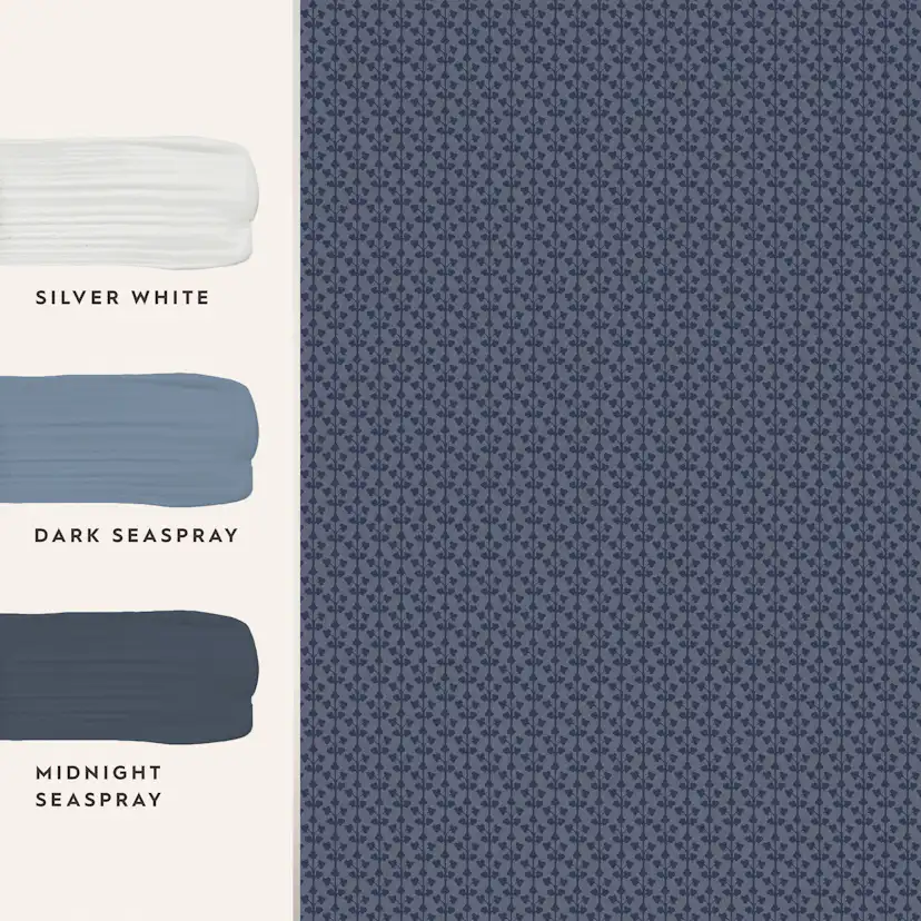 Tapet Laura Ashley Seaham Midnight Blå 118487