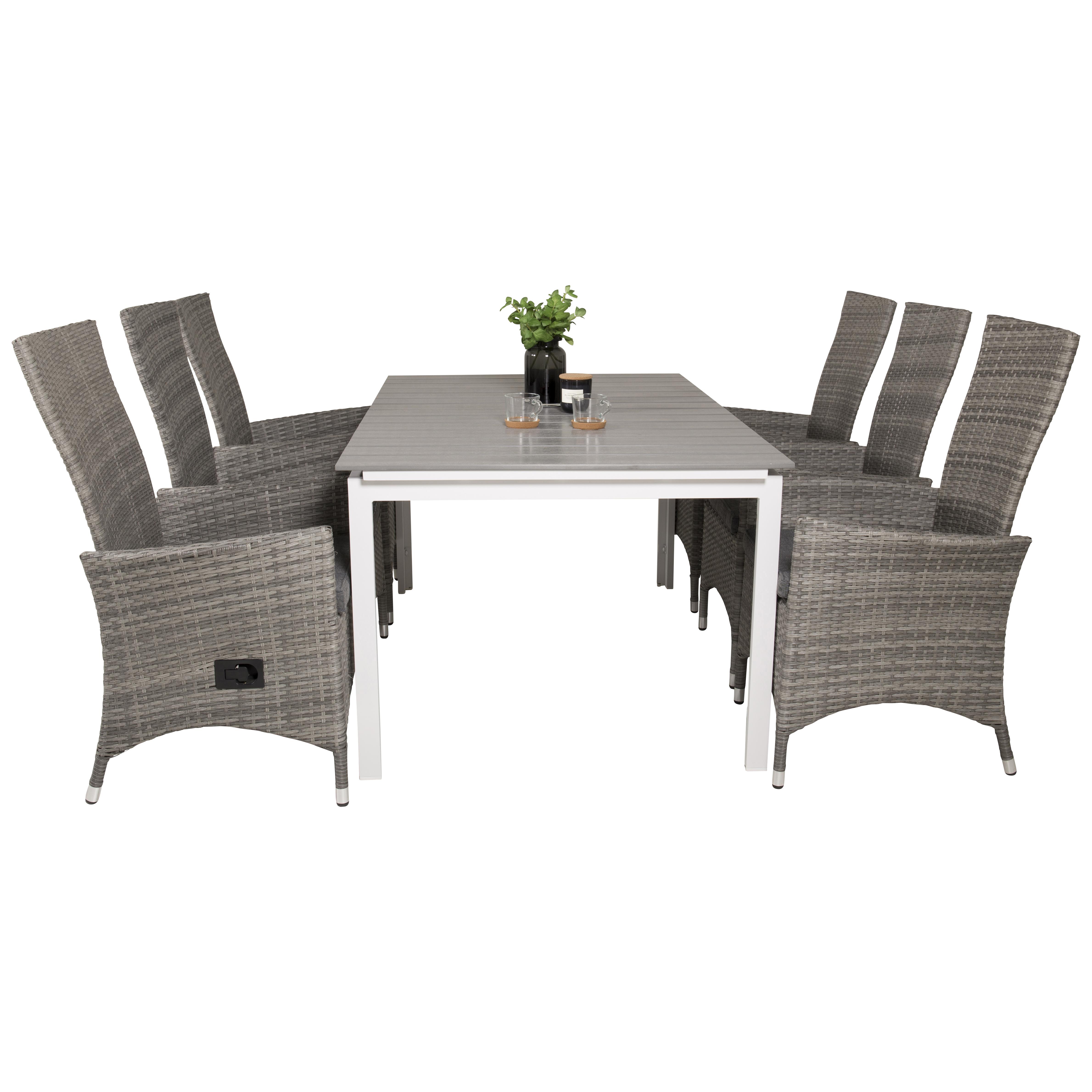 Matgrupp Venture Home Lova 160/240 med 6 Pishi Stolar