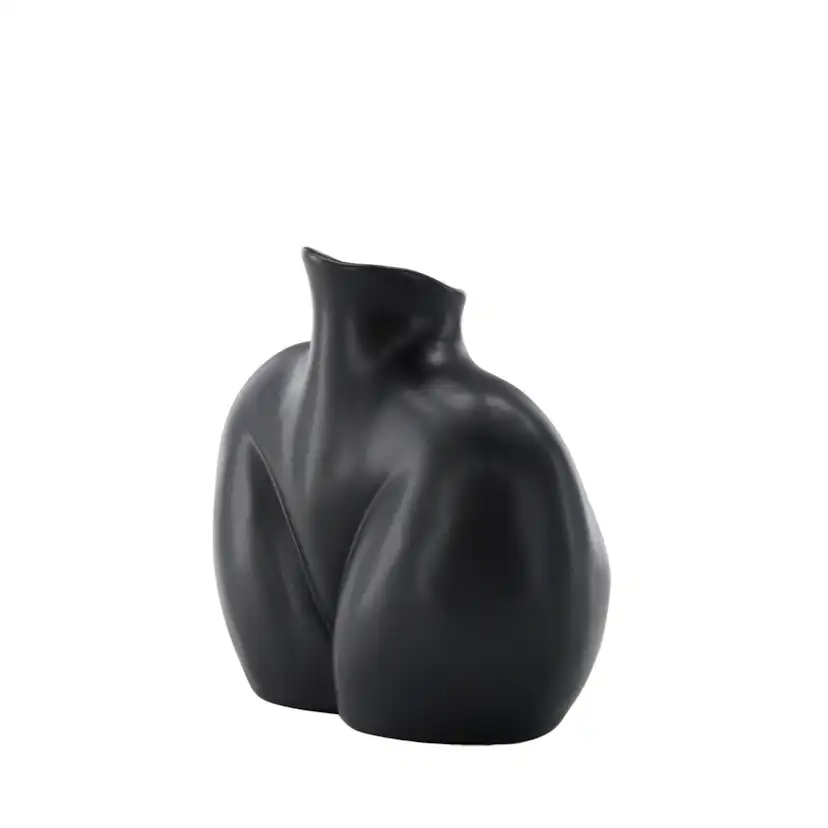 Harvey Vase - Matte Black - 17*10*15Hcm Svart