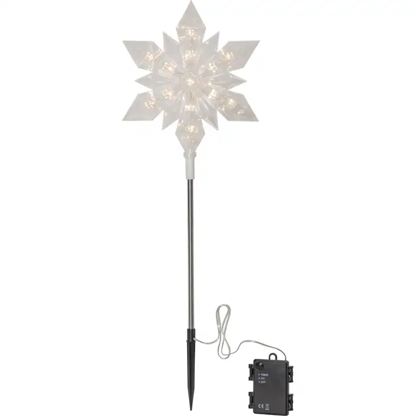 Utomhusdekoration Star Trading Flocke Snöflinga 60 cm B/O