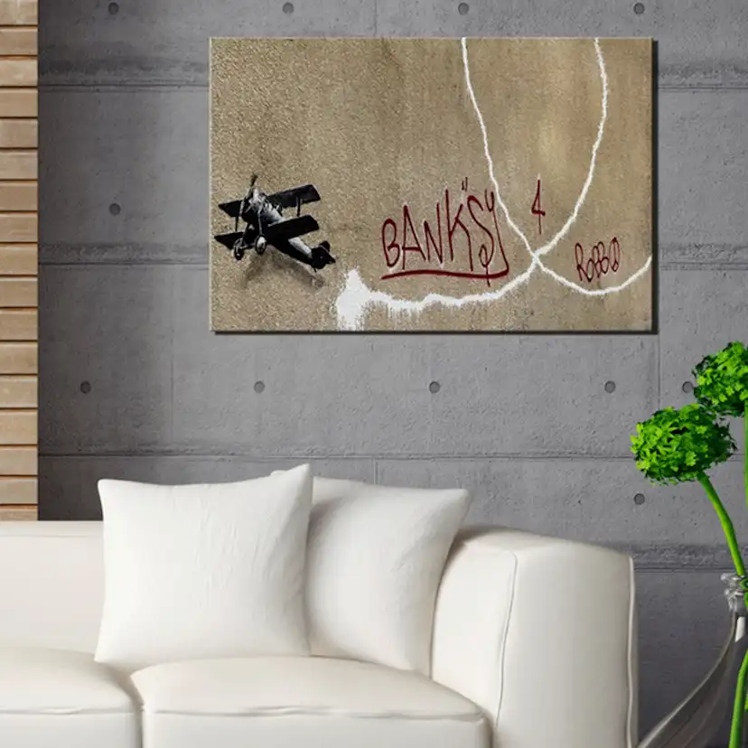 Tavla Arkiio Love Plane By Banksy
