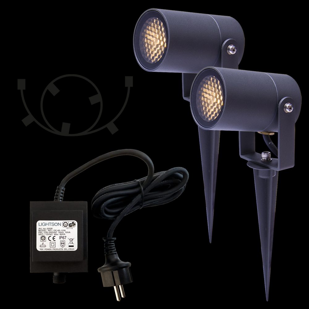 Markspot LightsOn Luna Start 2-pack med Transformator