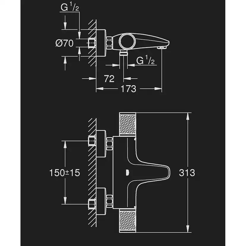 Dusch- och Badkarsblandare Grohe Precision Feel