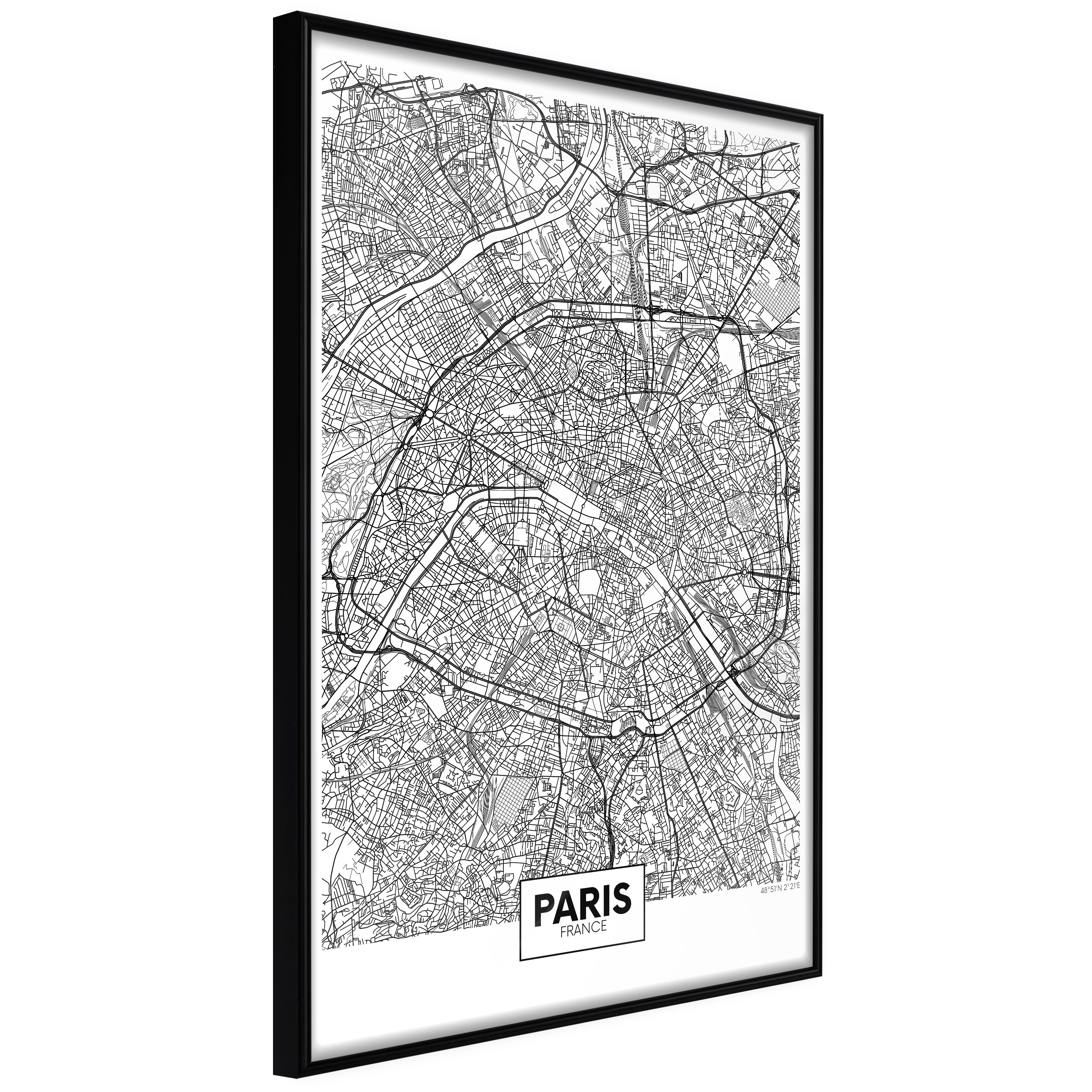 Poster Artgeist Affisch Map of Paris