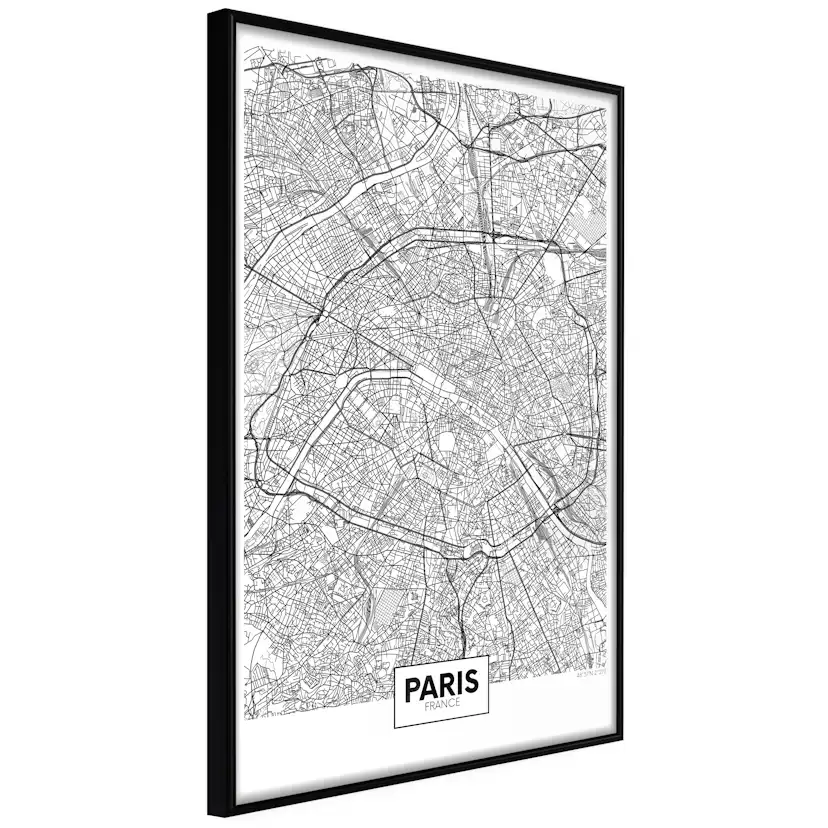 Poster Artgeist Affisch Map of Paris