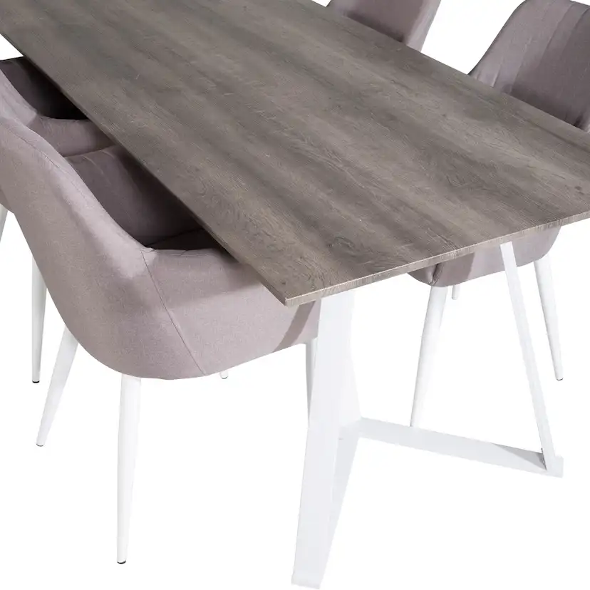 Matgrupp Venture Home Madde med 4 Corina Stolar Polyestertyg